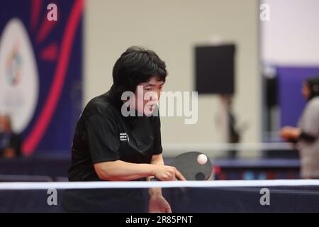 Berlin, Deutschland, 19. Juni 2023. Kyoko Ebisawa aus Nippon während Tischtennis bei den Olympischen Sonderspielen Berlin 2023. Kredit: Fabideciria. Kredit: Fabideciria/Alamy Live News Kredit: Fabideciria/Alamy Live News Stockfoto