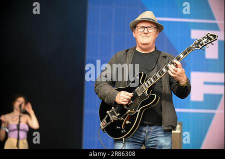 17. Juni 2023, Leeds, South Yorkshire, U.K: The Farm Performing at Lets Rock Leeds 80s Festival , Leeds UK , 17.06.2023 (Kreditbild: © Robin Burns/ZUMA Press Wire) NUR REDAKTIONELLE VERWENDUNG! Nicht für den kommerziellen GEBRAUCH! Stockfoto