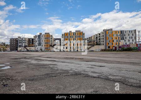 Neubau von Wohnungen in der Nähe von Downtown Los Angeles, Llewellyn Apartments, Los Angeles, Stockfoto