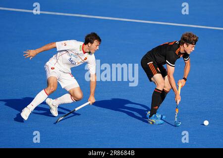 Der niederländische Derck de Vilder in Aktion während des FIH Hockey Pro League-Spiels in Lee Valley, London. Foto: Montag, 19. Juni 2023. Stockfoto