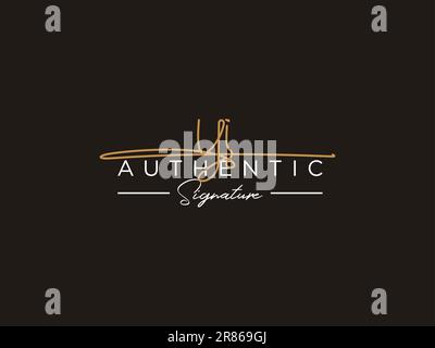 VEKTOR für DIE YI-Signature-Logo-Vorlage. Stock Vektor