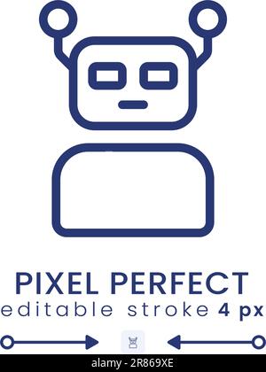 Lineares Desktop-Symbol für Roboter Stock Vektor