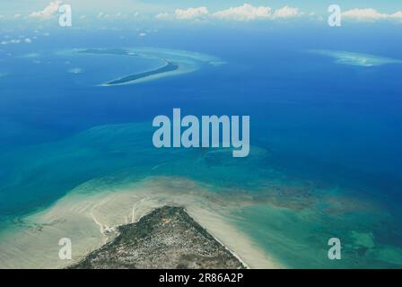 Das Quirimbas-Archipel liegt im Indischen Ozean, gleich vor der Nordküste Mosambiks. Stockfoto