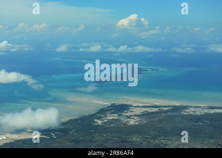 Das Quirimbas-Archipel liegt im Indischen Ozean, gleich vor der Nordküste Mosambiks. Stockfoto