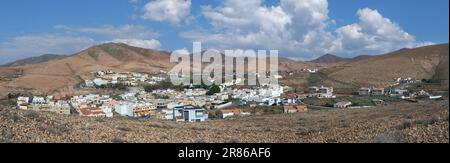 Pájara, Fuerteventura, Kanarische Inseln, Spanien - Panoramablick über den Ort aus dem Südwesten Stockfoto