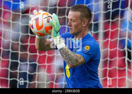 Manchester, Großbritannien. 19. Juni 2023. Während des Qualifikationsspiels der UEFA Euro Group C zwischen England und Nordmazedonien am 19. Juni 2023 in Old Trafford, Manchester, England. Foto: David Horn. Kredit: Prime Media Images/Alamy Live News Stockfoto