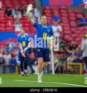 Manchester, Großbritannien. 19. Juni 2023. Während des Qualifikationsspiels der UEFA Euro Group C zwischen England und Nordmazedonien am 19. Juni 2023 in Old Trafford, Manchester, England. Foto: David Horn. Kredit: Prime Media Images/Alamy Live News Stockfoto