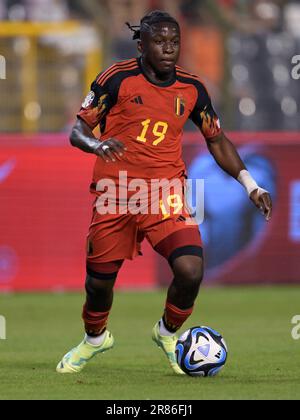 BRÜSSEL - Johan Bakayoko von Belgien während des Qualifikationsspiels der UEFA EURO 2024 zwischen Belgien und Österreich im King-Baudouin-Stadion am 17. Juni 2023 in Brüssel, Belgien. AP | niederländische Höhe | GERRIT VON KÖLN Stockfoto