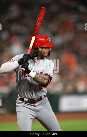 Cincinnati Reds zweiter Baseman Jonathan India (6) im sechsten Inning während des MLB-InterLeague-Spiels zwischen den Cincinnati Reds und dem H. Stockfoto