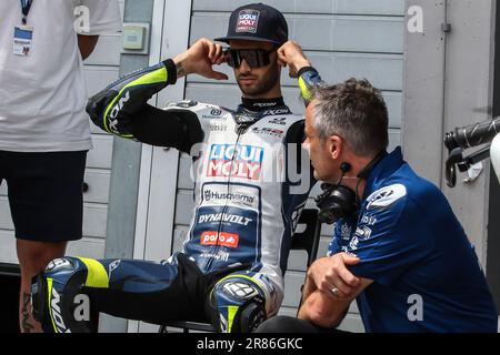 Sachsenring, Deutschland. , . #3 TULOVIC Lukas (GER)/Moto2 MotoGP, MOTO GP, Saison 2023 auf dem Sachsenring, Motorrad Grand Prix von DEUTSCHLAND - Motorsport, Motorrad Road Racing, Motorrad-WM, Foto und Copyright © Udo STIEFEL/ATP Bilder (STIEFEL Udo/ATP/SPP) Kredit: SPP Sport Press Photo. Alamy Live News Stockfoto