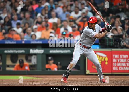 Cincinnati Reds rechter Fielder will Benson (30) schlägt im siebten Inning während des MLB-Interligaspieles zwischen den Cincinnati Reds an Stockfoto