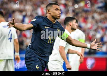 Saint-Denis, Frankreich, Frankreich. 19. Juni 2023. Während des Spiels der UEFA Euro 2024 European Qualifiers Group B zwischen Frankreich und Griechenland im Stade de France am 19. Juni 2023 in Saint-Denis bei Paris, Frankreich. (Kreditbild: © Matthieu Mirville/ZUMA Press Wire) NUR REDAKTIONELLE VERWENDUNG! Nicht für den kommerziellen GEBRAUCH! Kredit: ZUMA Press, Inc./Alamy Live News Stockfoto