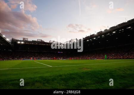 Manchester, Großbritannien. 19. Juni 2023. Manchester, England, Juni 19. 2023: Allgemeiner Überblick über die Aktion während des Fußballspiels der UEFA 2024 European Qualifiers zwischen England und Nordmazedonien in Old Trafford in Manchester, England. (James Whitehead/SPP) Kredit: SPP Sport Press Photo. Alamy Live News Stockfoto