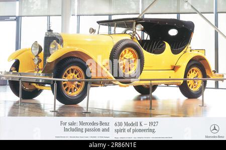 Mercedes-Benz Typ 630 Modell K aus dem Werbespot von 1927 in einem Kollektionsmagazin 2014 Stockfoto