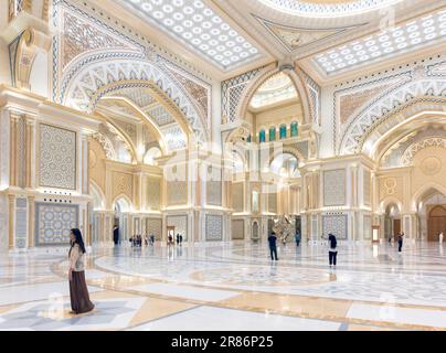 Innenraum des Qasr Al Watan Präsidentenpalastes Abu Dhabi Abu Dhabi, Vereinigte Arabische Emirate Stockfoto