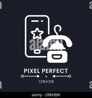 Beauty and Fashion App – ein weißes, solides Desktop-Symbol Stock Vektor