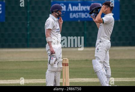 Bognor gegen Eastbourne Sussex Cricket League Stockfoto