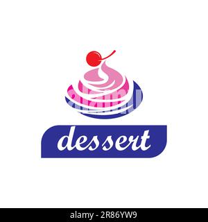Dessert Logo Design Vector Symbol Illustrationsvorlage Stock Vektor