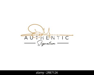 OU Signature-Logo-Vorlage Vektor. Stock Vektor