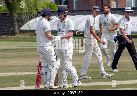 Bognor gegen Eastbourne Sussex Cricket League Stockfoto