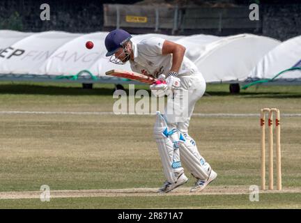 Bognor gegen Eastbourne Sussex Cricket League Stockfoto