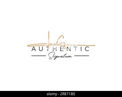 Vektor für die Vorlage für das LC-Signature-Logo. Stock Vektor