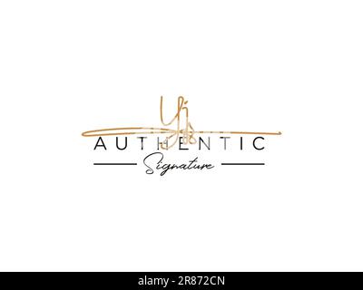 Vektor für die Vorlage für das YJ-Signature-Logo. Stock Vektor