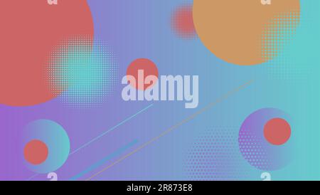 Abstrakter Hintergrund. Einfache geometrische Formen. Halbtoneffekt. Stock Vektor