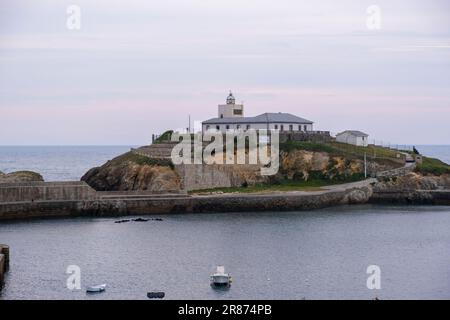 Hafen von Tapia de Casariego, Asturien, Spanien. Stockfoto