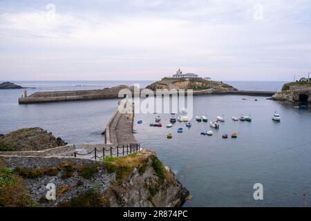 Hafen von Tapia de Casariego, Asturien, Spanien. Stockfoto