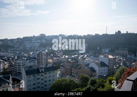 Panoramablick auf Luarca, Asturien, Spanien Stockfoto