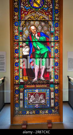 Shakespeare Window, State Library of Victoria, Melbourne, Australien Stockfoto