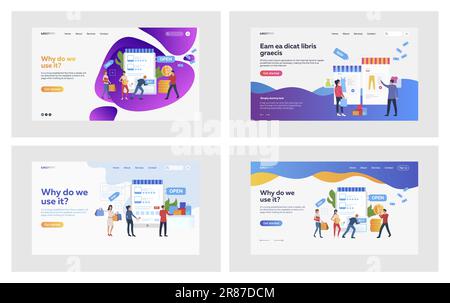 Online-Shopping-Set Stock Vektor