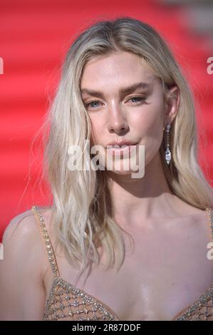 ROM, ITALIEN - JUNI 19: Die britische Schauspielerin Vanessa Kirby posiert auf der Spanischen Treppe vor der Premiere des Films "Mission: Impossible - Dead Reckoning Part One" am 19. Juni 2023 in Rom. Kredit: dpa Picture Alliance/Alamy Live News Stockfoto