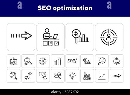 SEO-Optimierungssymbole Stock Vektor