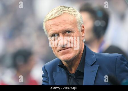 Paris, Frankreich. 19. Juni 2023. Französischer Trainer Didier Deschamps während der UEFA Euro 2024 Qualifikation, Fußballspiel zwischen Frankreich und Griechenland am 19. Juni 2023 im Stade de France in Saint-Denis, Frankreich. Kredit: Victor Joly/Alamy Live News Stockfoto