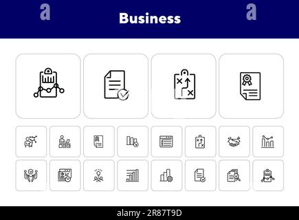 Symbolgruppe für Geschäftsbereiche Stock Vektor