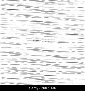 Kurzes Horizontales Schwarzes Linienmuster. Grunge Tintenbürste Schwarz-Weiß-Textur. Abstrakter Geometrischer Schwarzweißhintergrund Stock Vektor