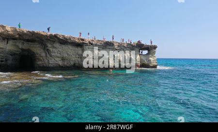 Wunderschöner Blick auf Cape Greco in Ayia Napa Zypern Stockfoto