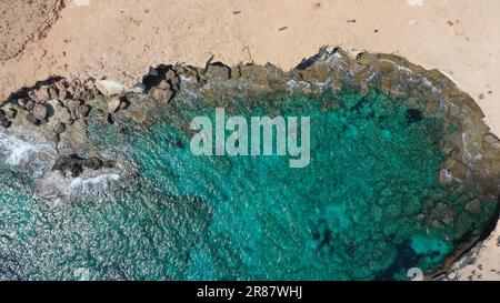 Wunderschöner Blick auf Cape Greco in Ayia Napa Zypern Stockfoto