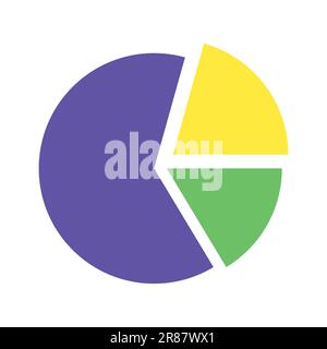 Symbol Für Flache Form Von Tortendiagrammen. Kreisdiagramm Vektordarstellung Stock Vektor