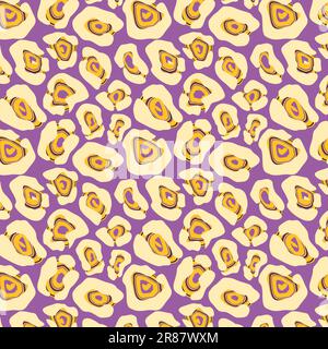 70s Psychedelic Retro-Muster Groovy Hippie-Style Stock Vektor