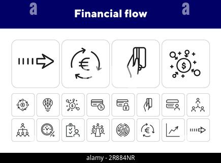 Finanzflusssymbole Stock Vektor