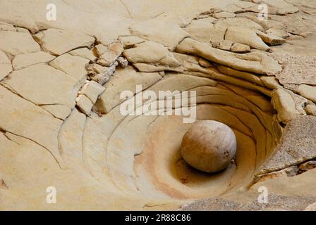 Gletschermühle, Gletschertopf, Gletschergarten, Luzern, Schweiz Stockfoto