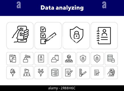 Symbole für die Datenanalyse Stock Vektor