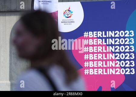 Berlin, Deutschland. 19. Juni 2023. Die Special Olympics World Games Berlin 2023, das weltweit größte inklusive Sportevent, bei dem Tausende von Sportlern mit geistigen Behinderungen vom 17. Bis 25. Juni 2023 in 26 Sportarten gegeneinander antreten. Kredit: Isabel Infantes/Empics/Alamy Live News Stockfoto