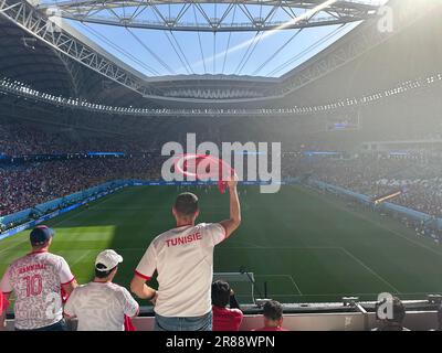 Wakra, Katar - 14. Dezember 2022: Wunderschönes Janoub-Stadion, modernes Fußballstadion für die FIFA-Weltmeisterschaft 2022 Stockfoto