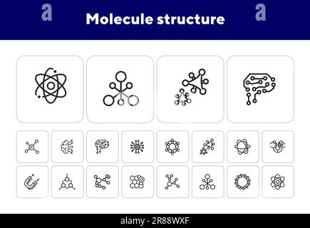 Symbol für Molekülstruktur Stock Vektor
