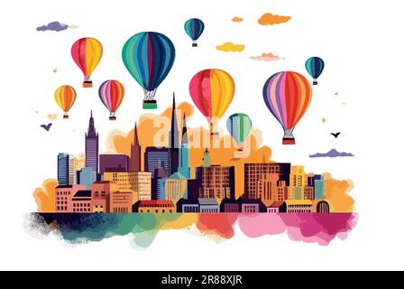 Bristol Sky Line Vector Illustration Stockfoto