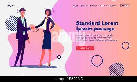 Geschäftspartner, die Hände schütteln Stock Vektor